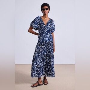 Apiece Apart Blue and White Floral Maxi Dress